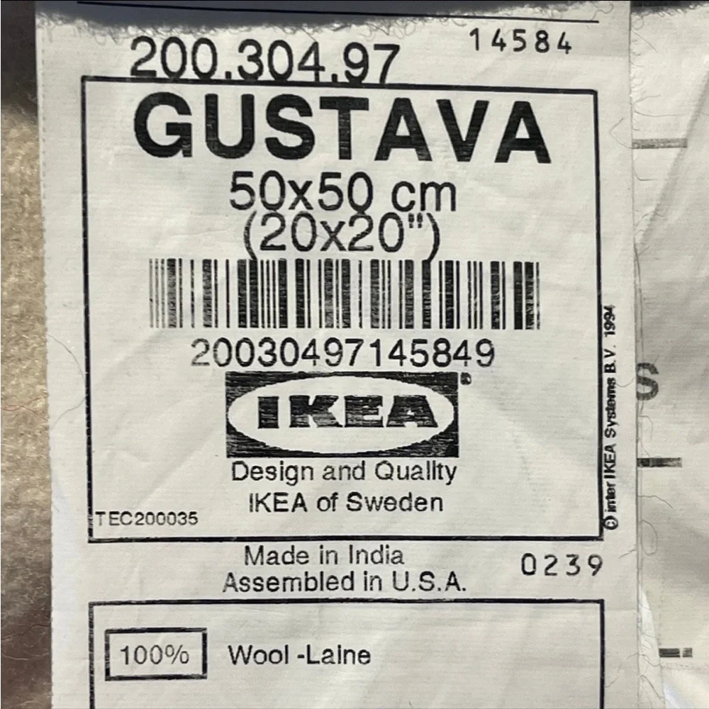 IKEA Wool throw pillow 20”